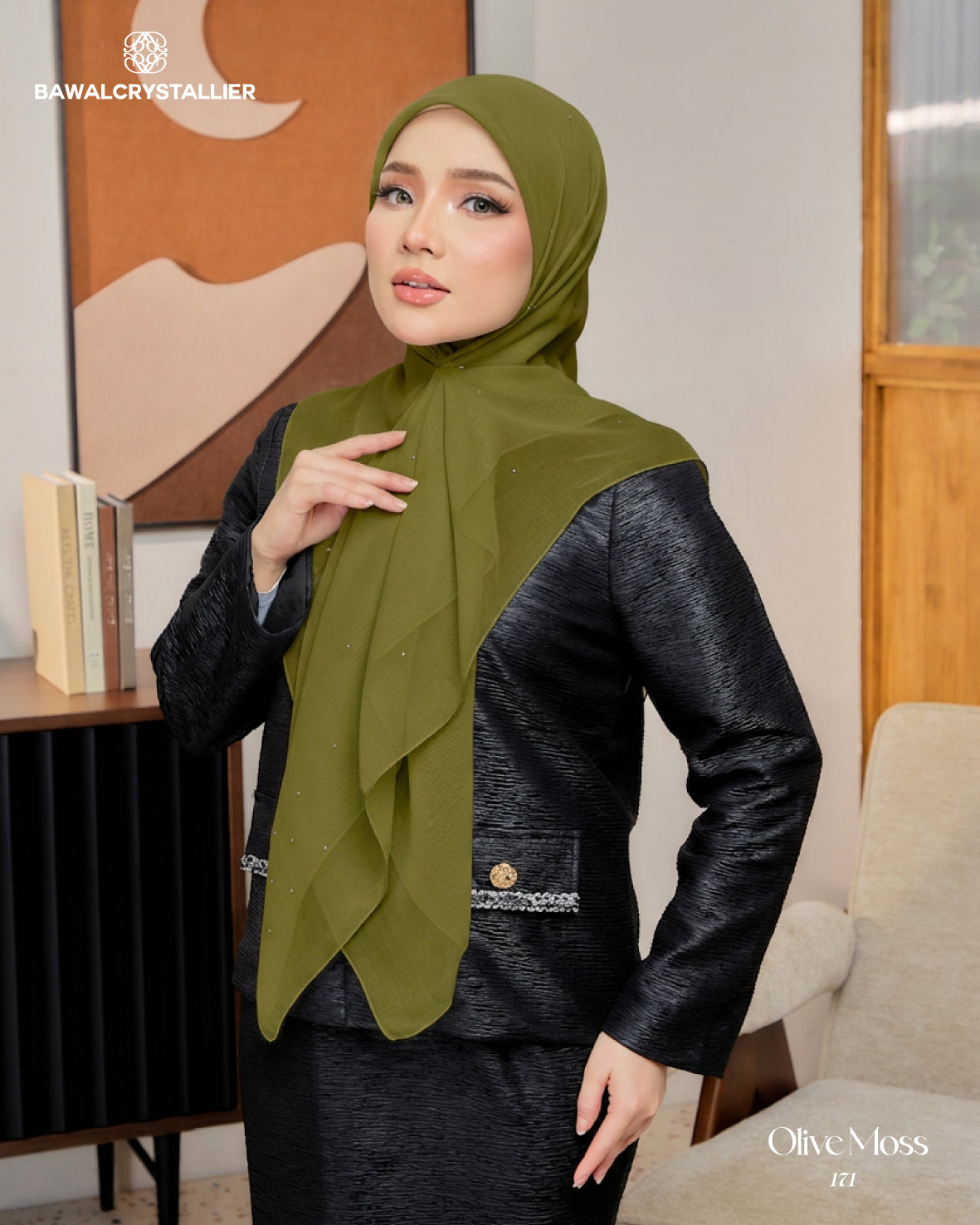 CRYSTALLIER BATU TABUR OLIVE MOSS (171)