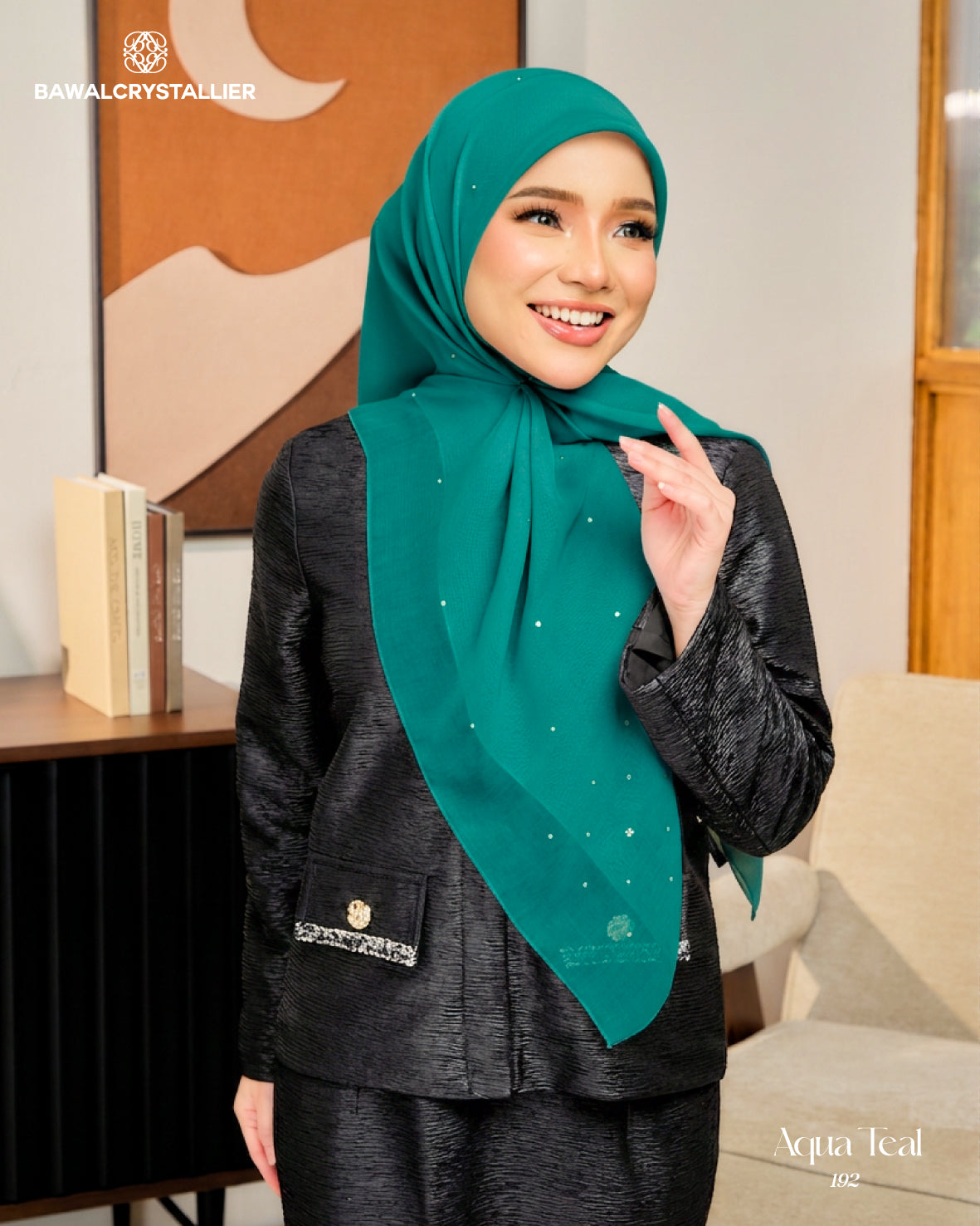 CRYSTALLIER BATU TABUR AQUA TEAL (192)