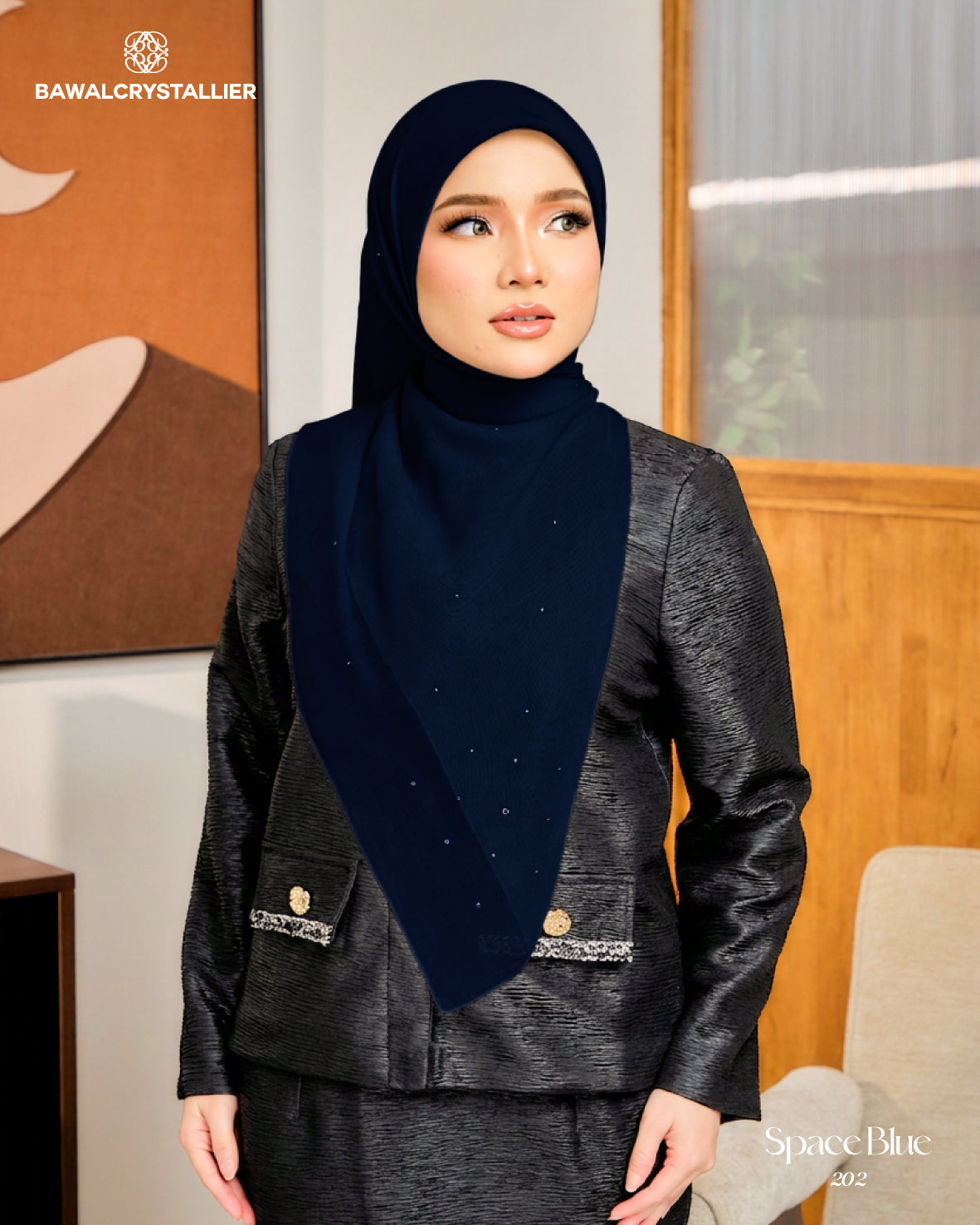CRYSTALLIER BATU TABUR SPACE BLUE (202)