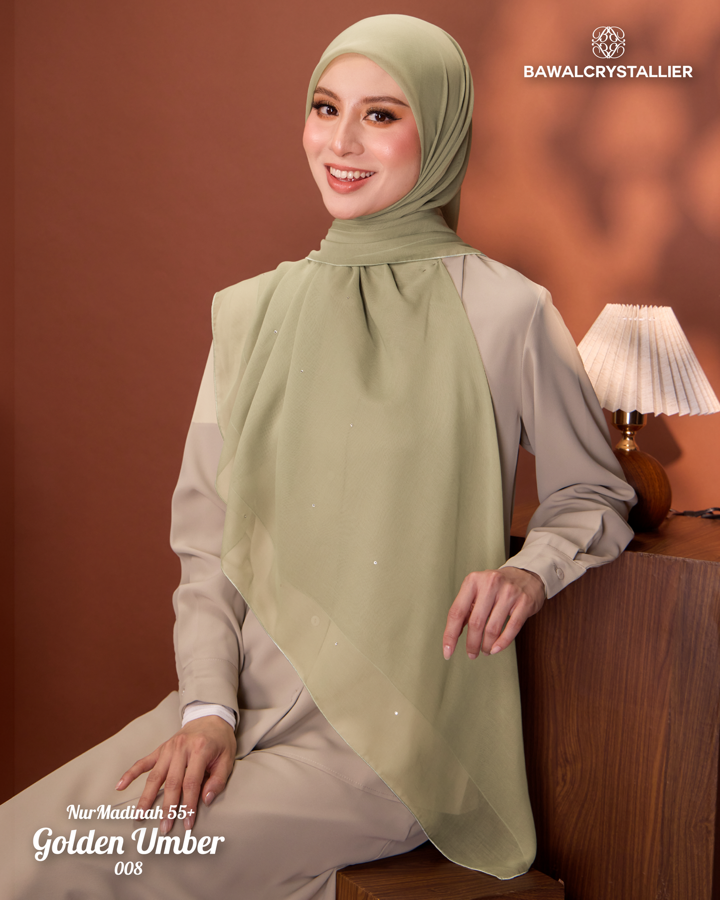 CRYSTALLIER NUR MADINAH GOLDEN UMBER 008