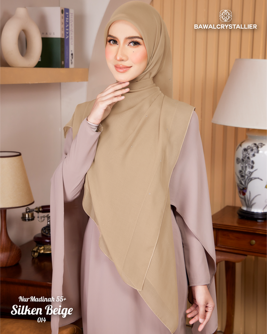CRYSTALLIER NUR MADINAH SILKEN BEIGE 014