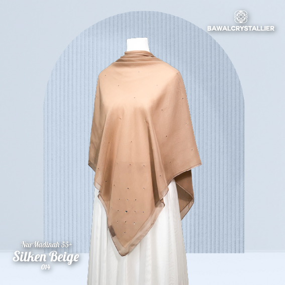 CRYSTALLIER NUR MADINAH SILKEN BEIGE 014
