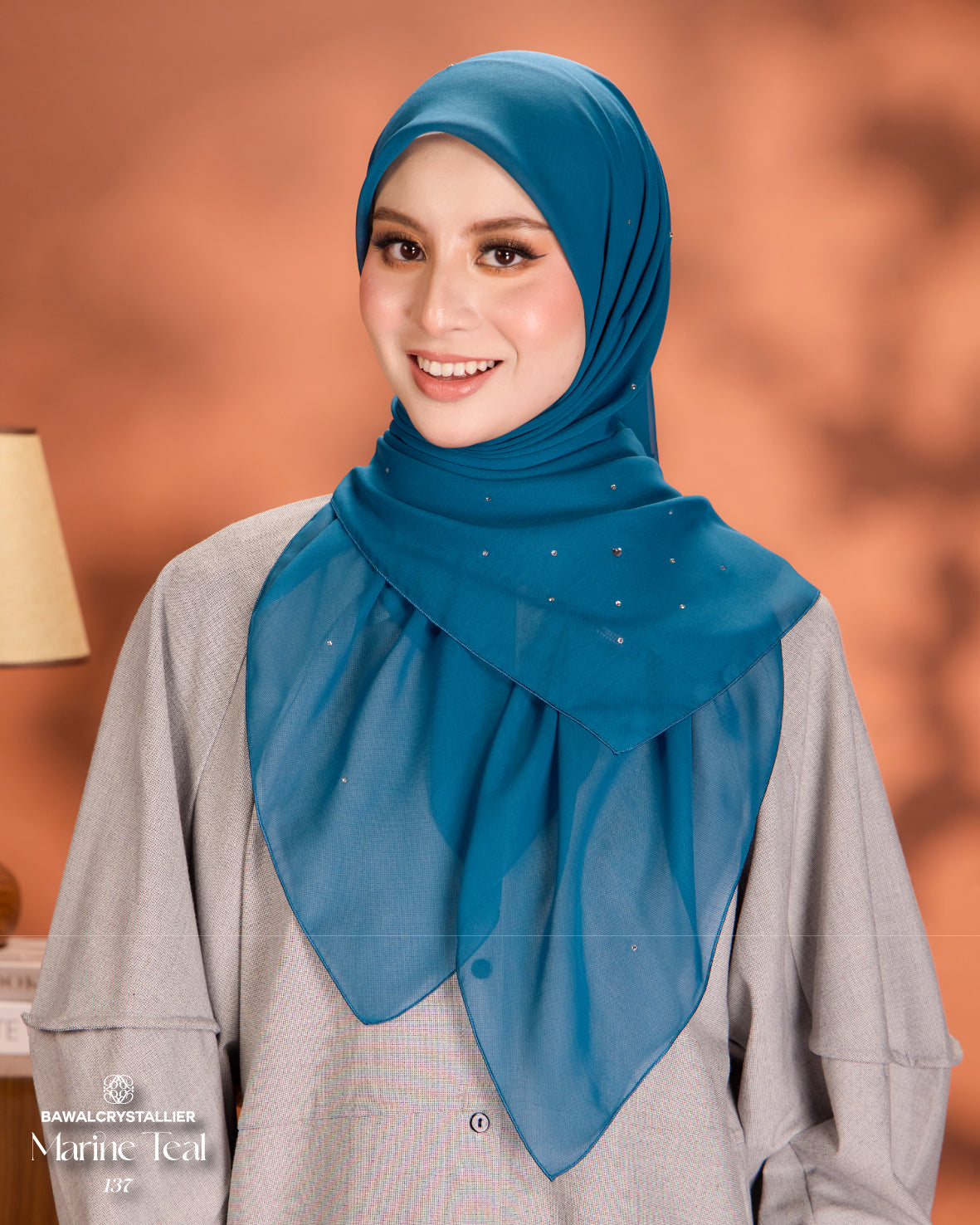 CRYSTALLIER BATU TABUR MARINE TEAL (137)